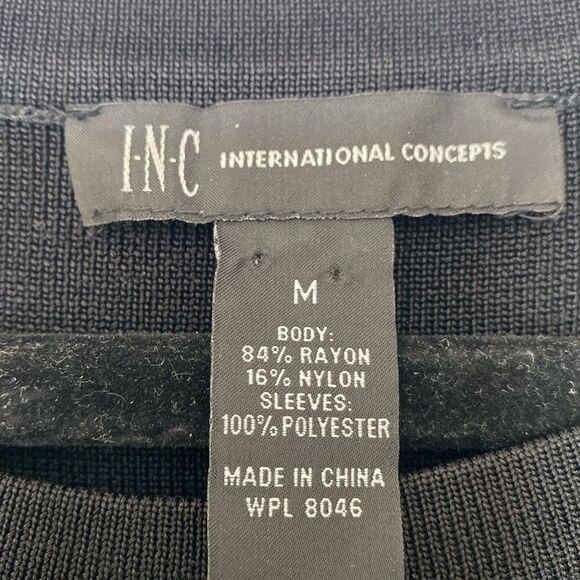 International Concepts sheer long sleeve sweater with rhinestone detail size M - Picture 5 of 7